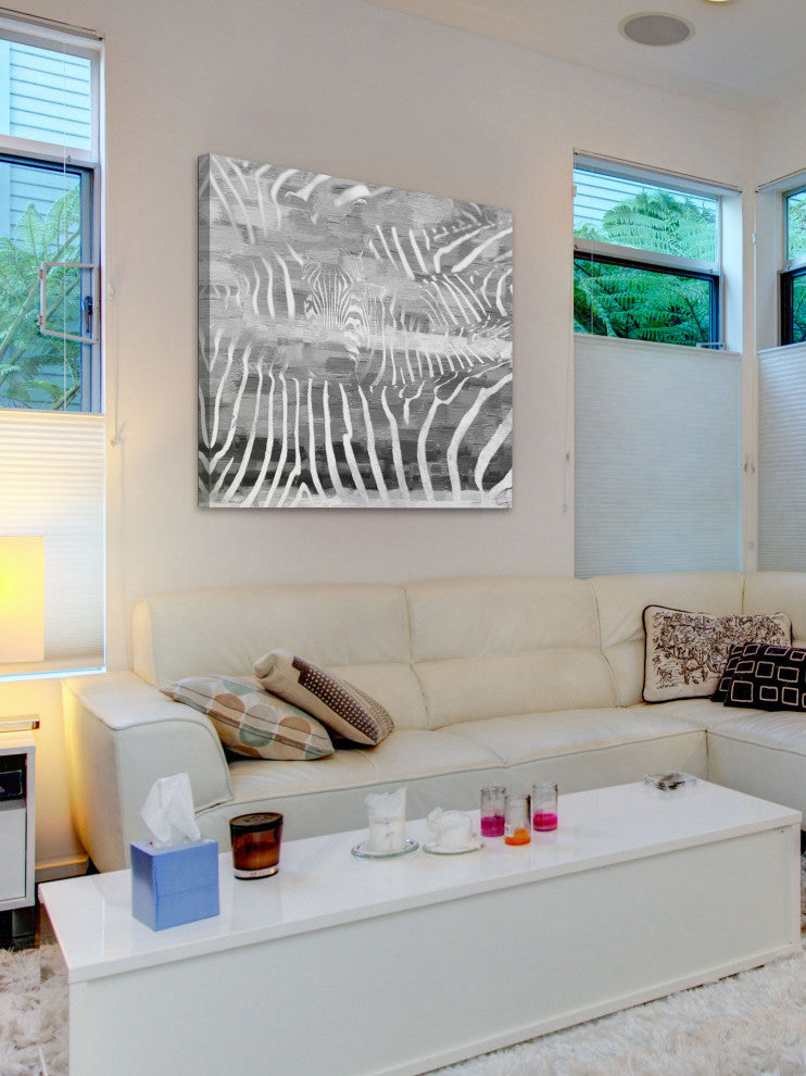 "Zebra" Fine Art Canvas Print, 48"x48"