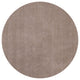 HomeRoots 6' Round Beige Plain Indoor Area Rug