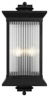 Home Living 12" Outdoor Wall Sconce, Black