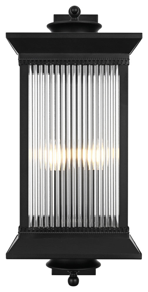 Home Living 12" Outdoor Wall Sconce, Black