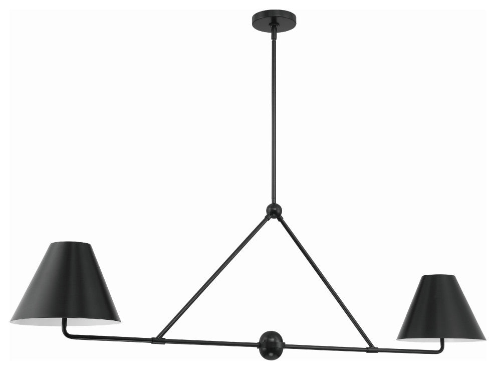 Xavier 4-Light Matte Black Chandelier