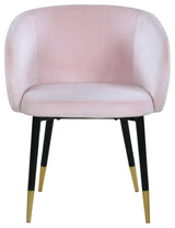 Louise Velvet Dining Chair, Pink