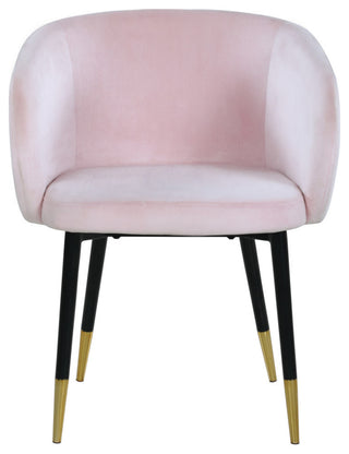 Louise Velvet Dining Chair, Pink