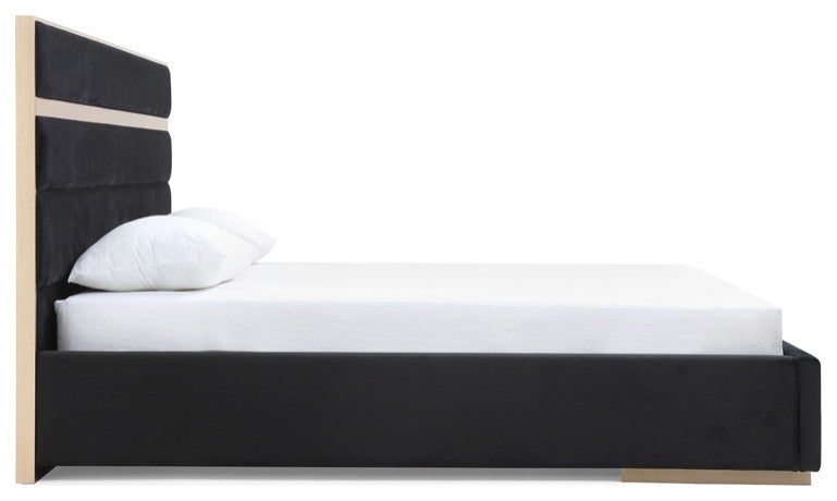 Nova Domus Cartier Black and Rosegold Bedroom Set, Eastern King
