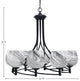 Capri 8-Light Chandelier, Matte Black/Onyx Swirl