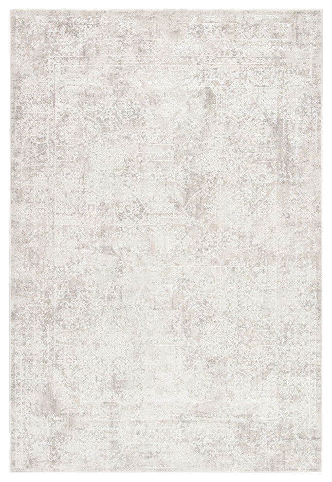 Jaipur Living Lianna Abstract Silver/ White Area Rug 3'11"X5'11"