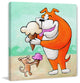 Marmont Hill, "Give a Dog a Cone" by Janet Nelson Print on Wrapped Canvas, 40x40