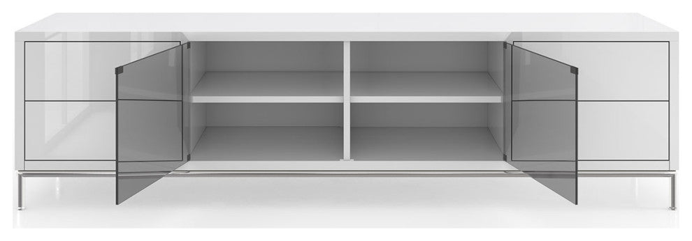 Lenox Media Cabinet, White Lacquer