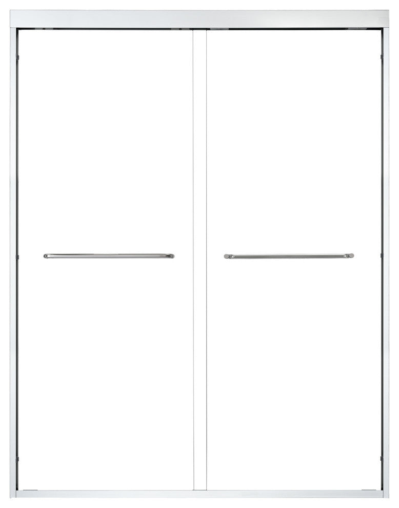 Ennis By Pass Framed Shower Door, Clear Glass, Polished Chrome, 60" W X 76" H