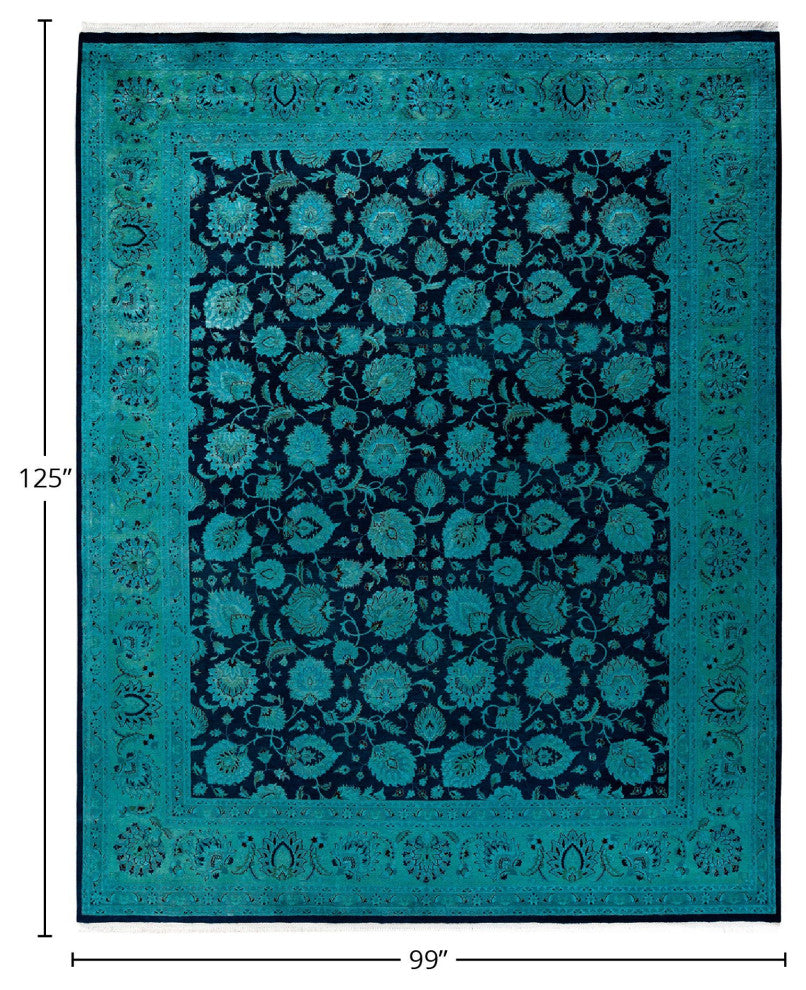 Fine Vibrance, One-of-a-Kind Hand-Knotted Area Rug Purple, 8'3"x10'5"