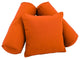 Double-Corded Solid Twill Throw Pillows With Inserts, Set of 3, Tangerine Dream