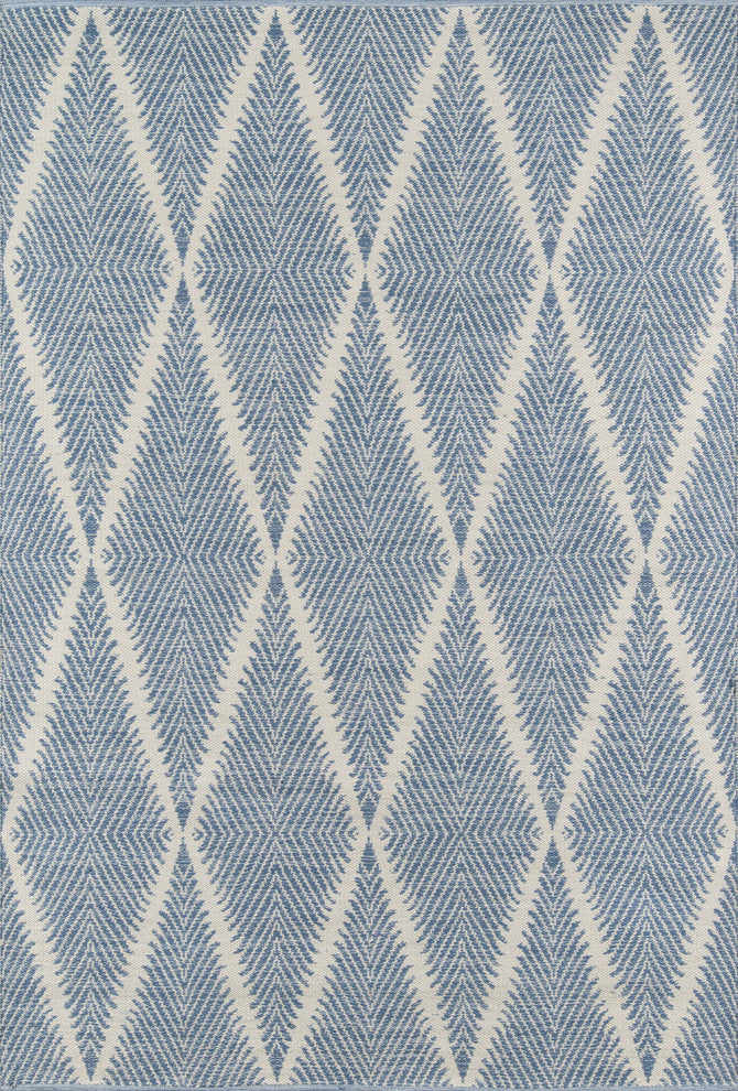 Erin Gates by Momeni River Beacon Indoor Outdoor Hand Woven Rug, Denim, 5'x7'6"