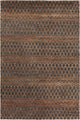 Selene Hand-knotted Contemporary Rug, Rust/Charcoal, Rectangular 5'x7'6