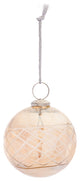 Etched Glass Ball Ornament, Set of 6