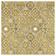 "Color my World Spice Mosaic Pattern Gold" Print by Daphne Brissonnet, 32"x32"