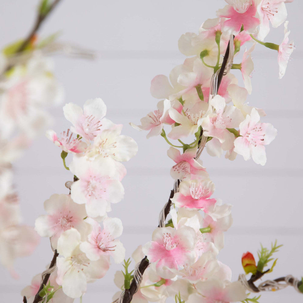 4ft. Lighted Artificial Cherry Blossom Tree With 210 Warm White LED Lights