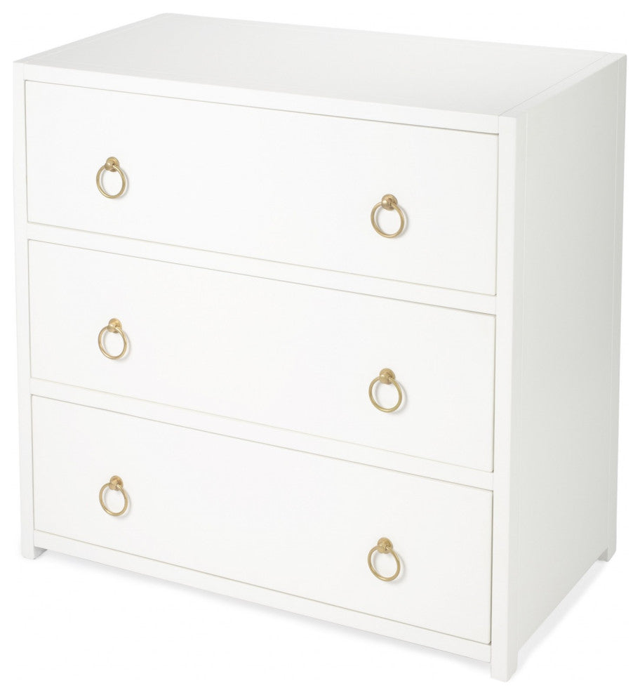 Lark White 3 Drawer Chest