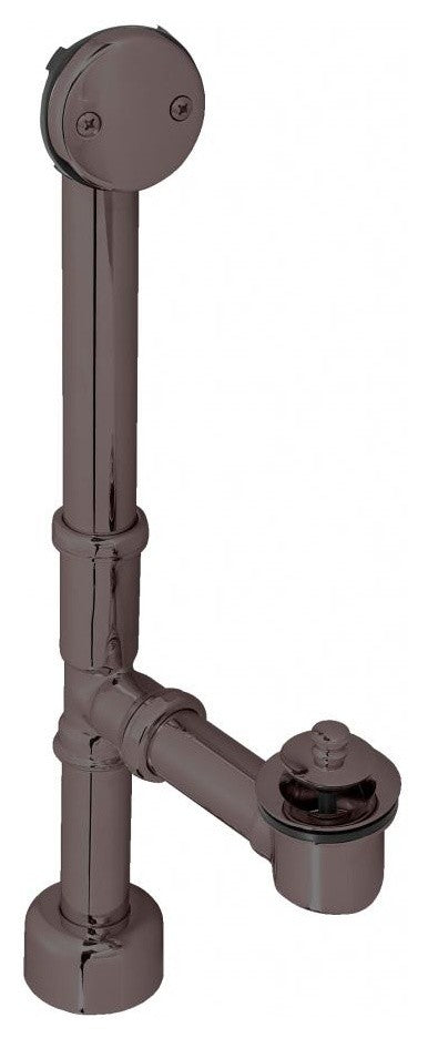 Twist & Close Bath Waste - 14" Make-Up, 17 Ga. Tubing In Oil Rubbed Bronze, Oil Rubbed Bronze