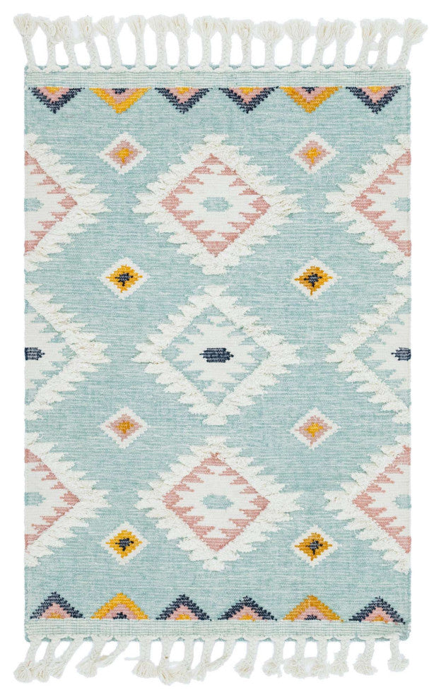 Unique Loom Ivory Mesa Area Rug, Light Blue, 4'x6', Rectangular