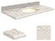 Quartz 31"x19" Vanity Top, Biscuit Bowl, Almond Delite, 4" Centerset