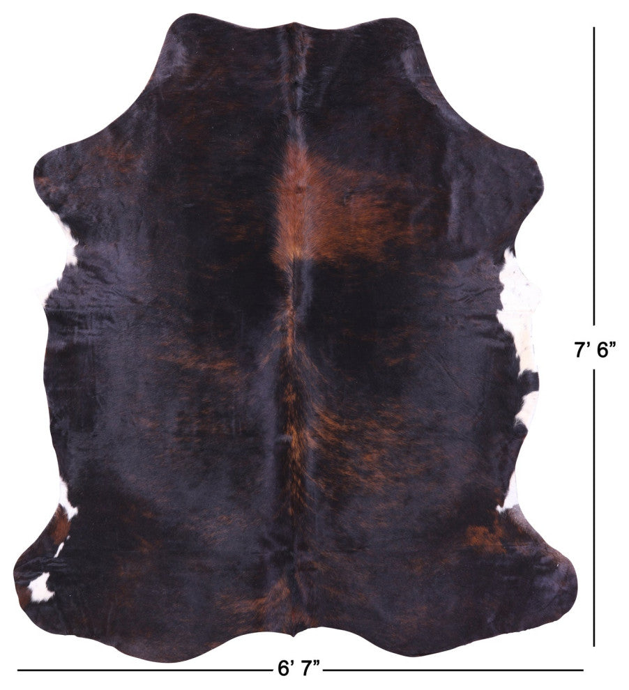 7' 6" X 6' 7" Natural Cowhide Rug C1763