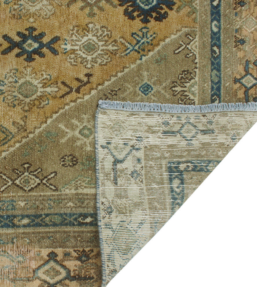 Semi-Antique Abdullat Rust/Peach Rug, 5'11x9'4