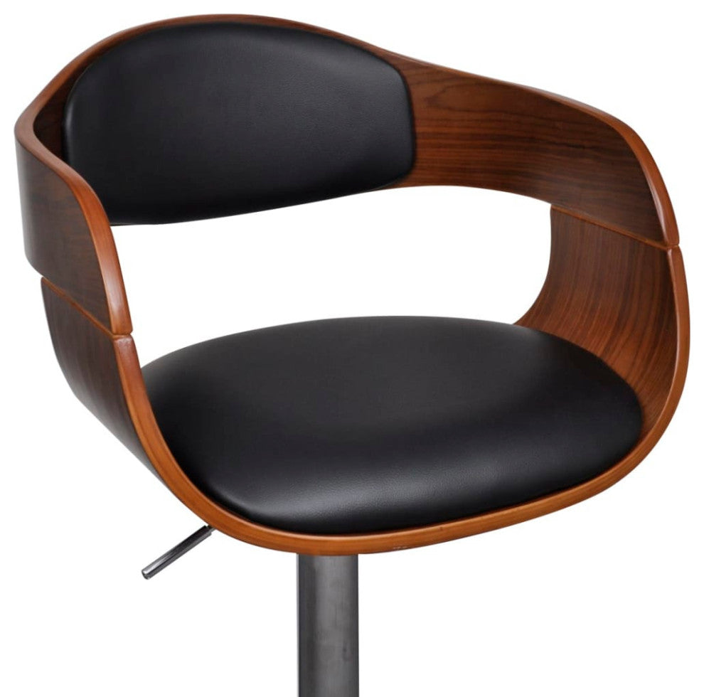 vidaXL Bar Stools 2 pcs Bent Wood and Faux Leather