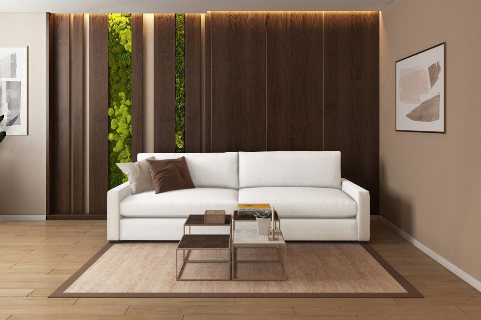 Nativa Interiors Revolution Sofa 105", Off White, Depth: Classic