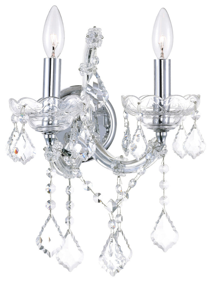 Maria Theresa 2 Light Wall Sconce With Chrome Finish
