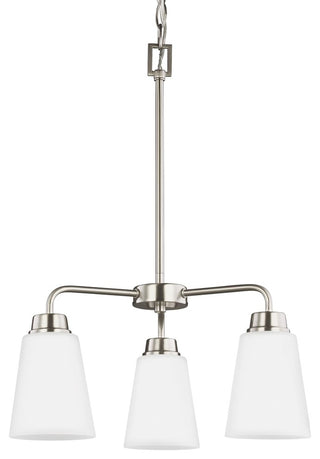 Generation Lighting Lighting 3-Light Chandelier, Brushed Nickel