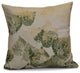 Fall Memories Floral Print Pillow, Green, 16"x16"