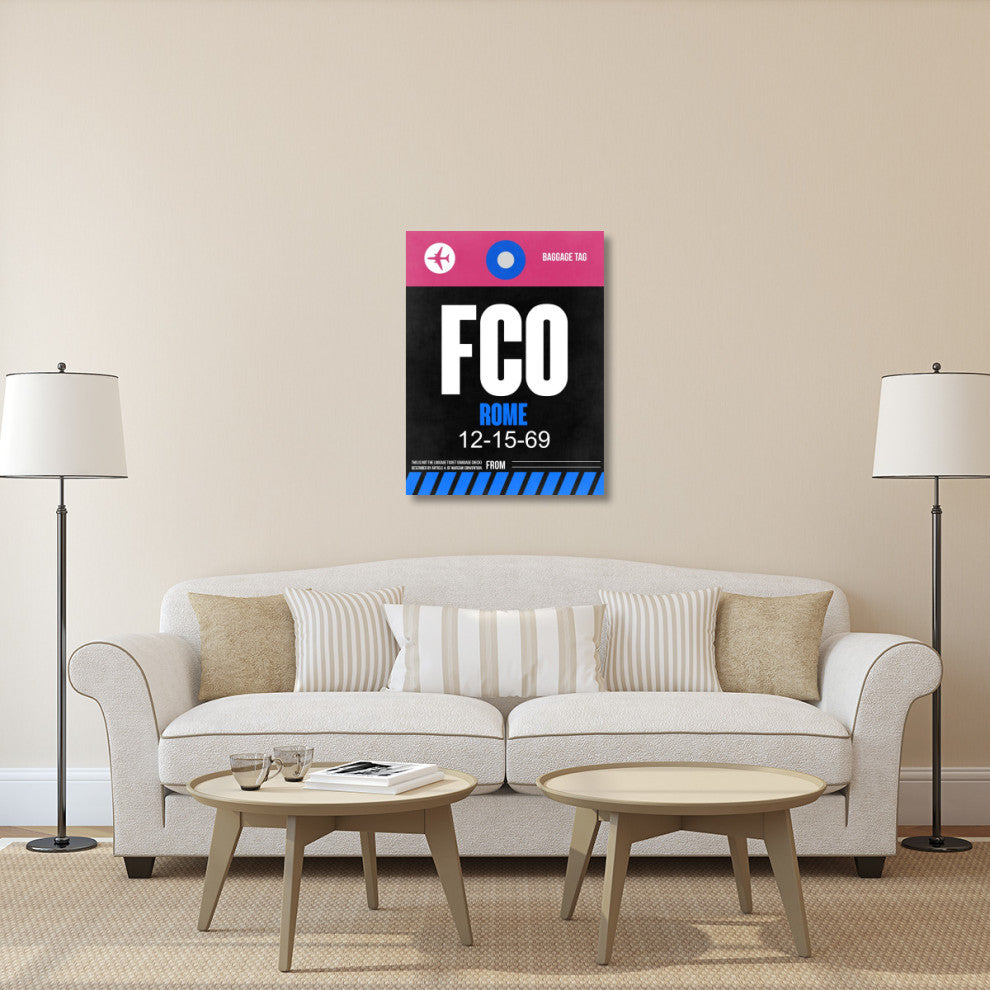 "FCO Rome Luggage Tag 2" Fine Art Print