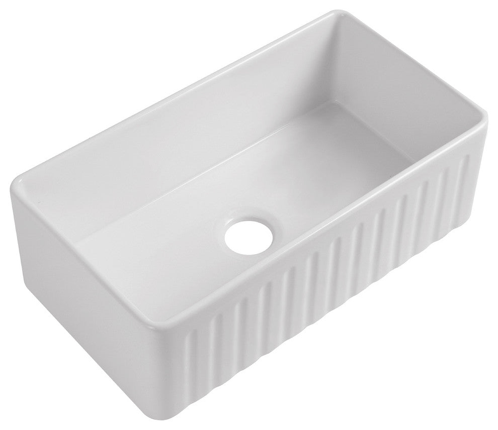 Orvieto Fireclay Farmhouse Kitchen Sink 33x18"