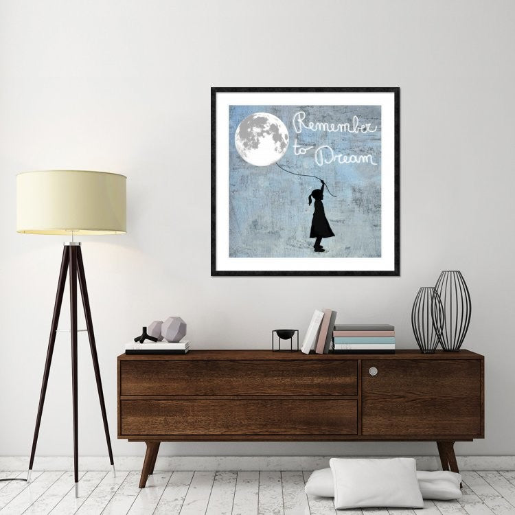 "Remember to Dream" Framed Digital Print by Masterfunk Collective, 44x44"