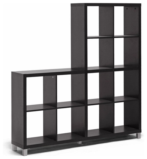 Dark Brown Cube Shelving Unit