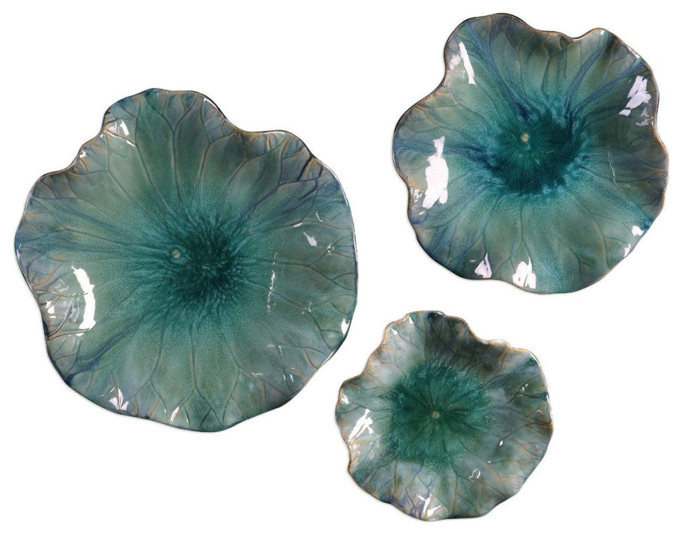 Uttermost Abella Ceramic Flowers, Set of 3