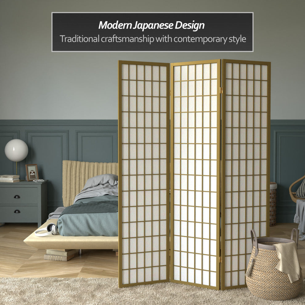 6' Tall Window Pane, Special Edition, Gold, 3 Panels