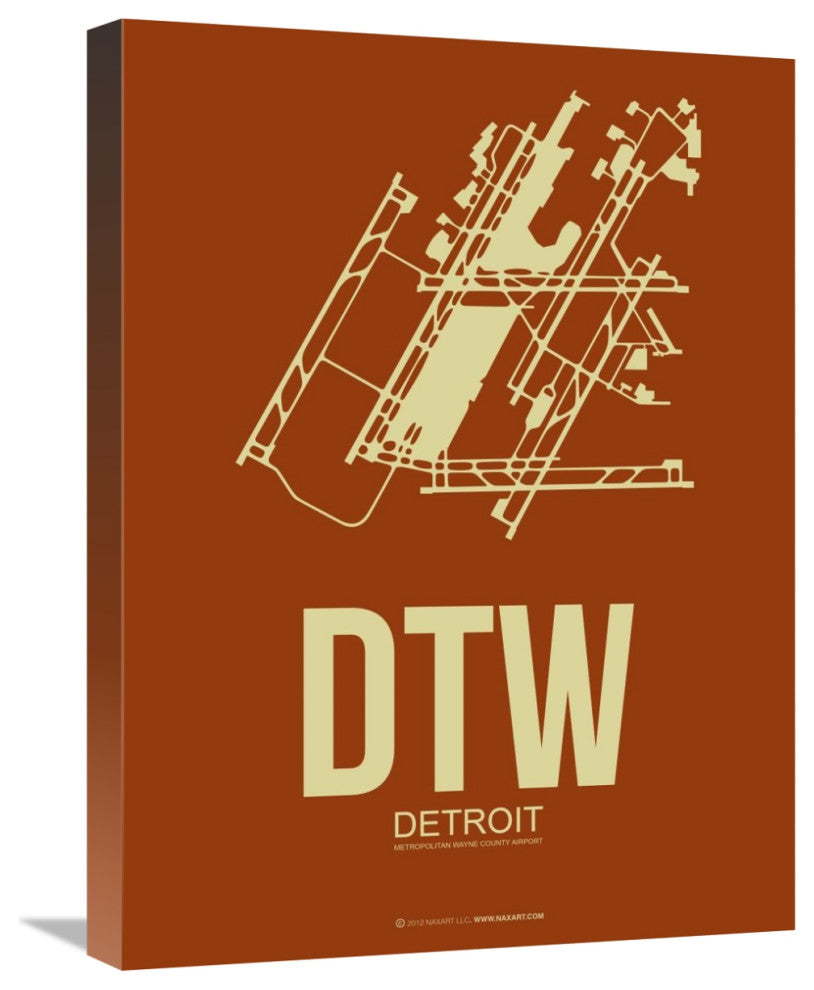 "DTW Detroit Poster 2" Fine Art Print