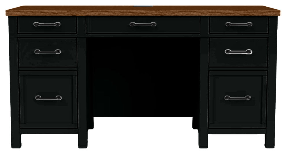 Modern Executive Office Desk, Black