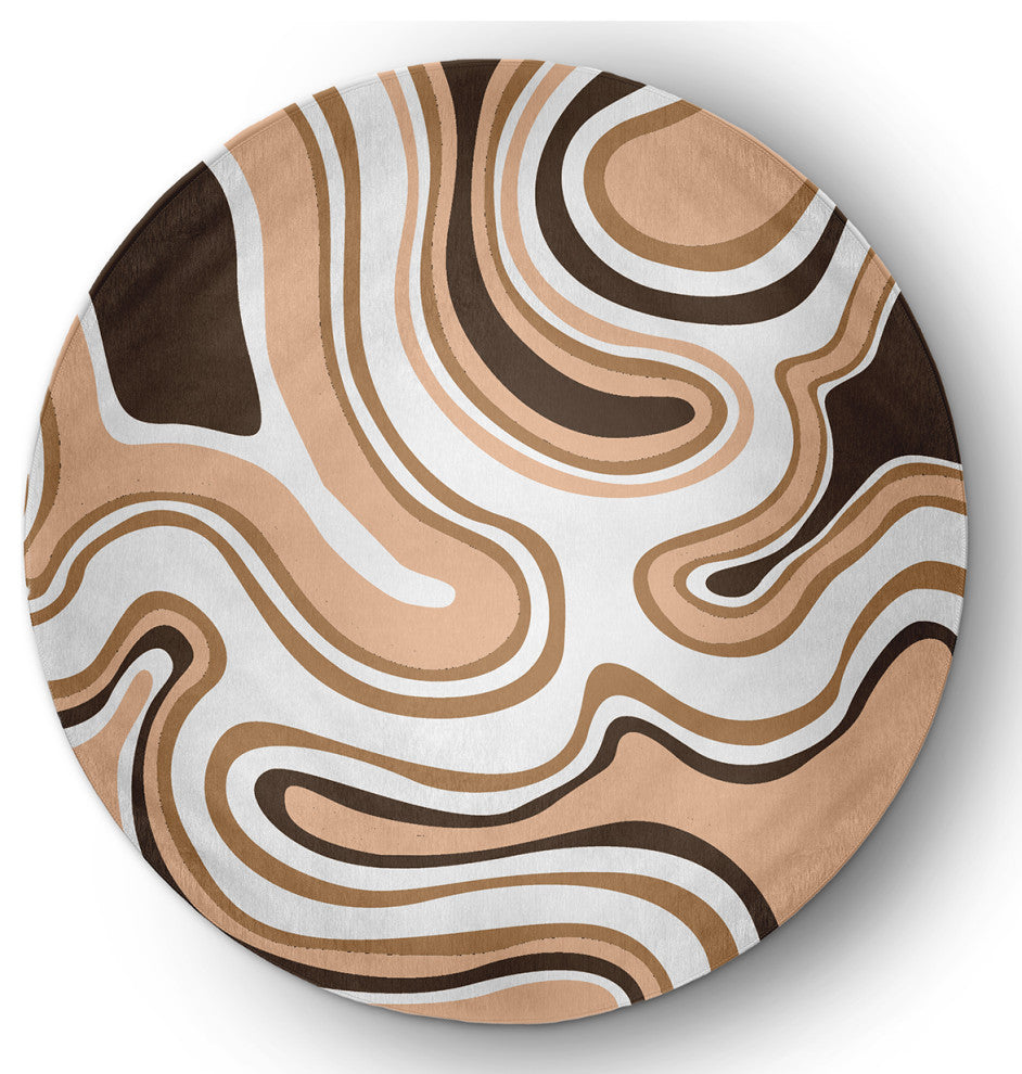 Agate Rug, Brown, 5' Round