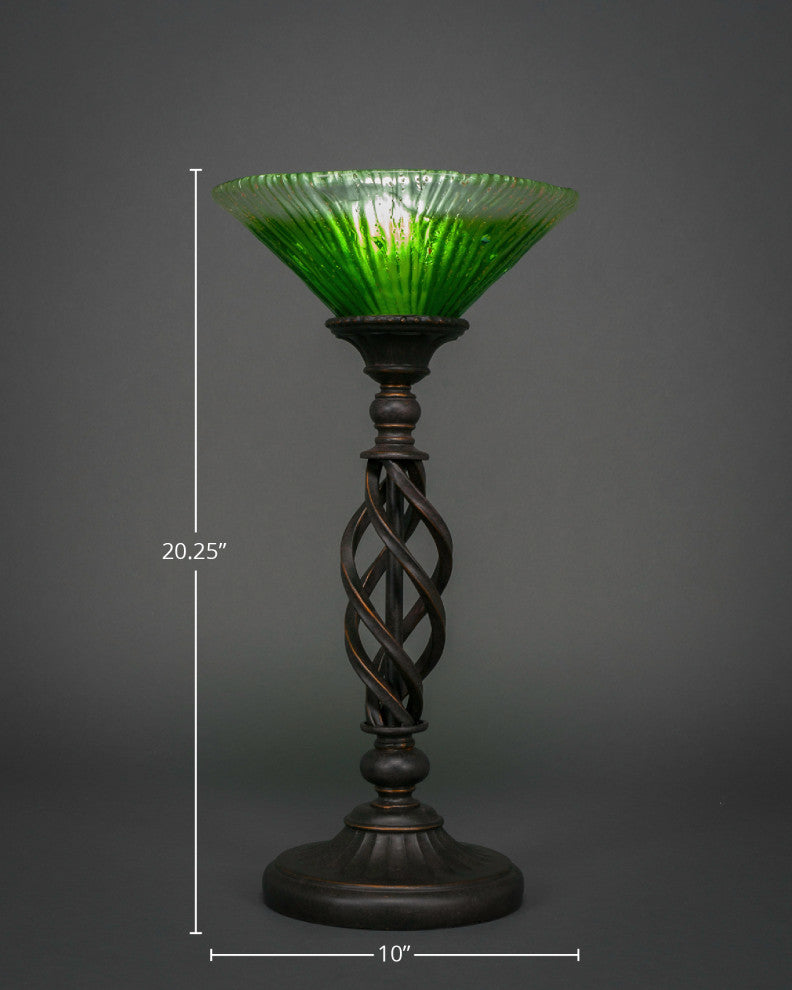 Elegante 1-Light Table Lamp, Kiwi Green Crystal