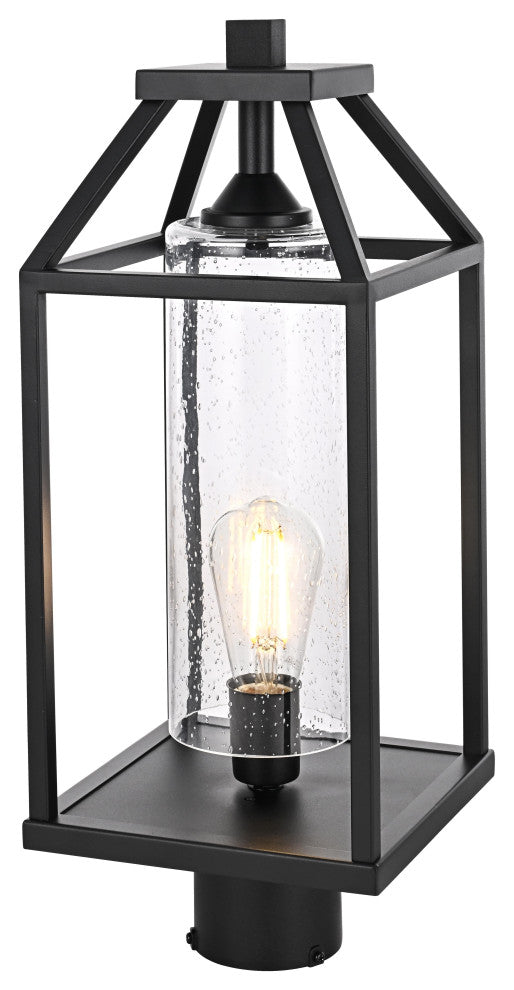 Home Living 21" Outdoor Post light, Black