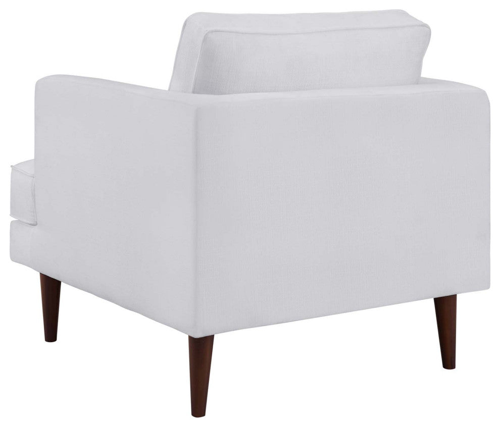 Armchair and Sofa Set, Fabric, White, Modern, Living Lounge Hotel Hospitality