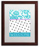 Color Bakery 'Teal Dots' Matted Framed Art, Wood Frame, White Mat, 16x20