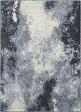 Oriental Weavers Evolution Navy/ Ivory Abstract Indoor Area Rug 2'6"X12'