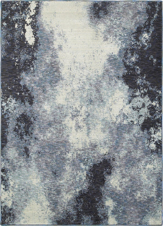Oriental Weavers Evolution Navy/ Ivory Abstract Indoor Area Rug 2'6"X12'
