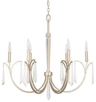 Capital Lighting 437061 Gwyneth 6 Light 34"W Crystal Chandelier - Winter Gold