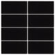 3"x6" Midnight Glass Subway Tile, Set of 8