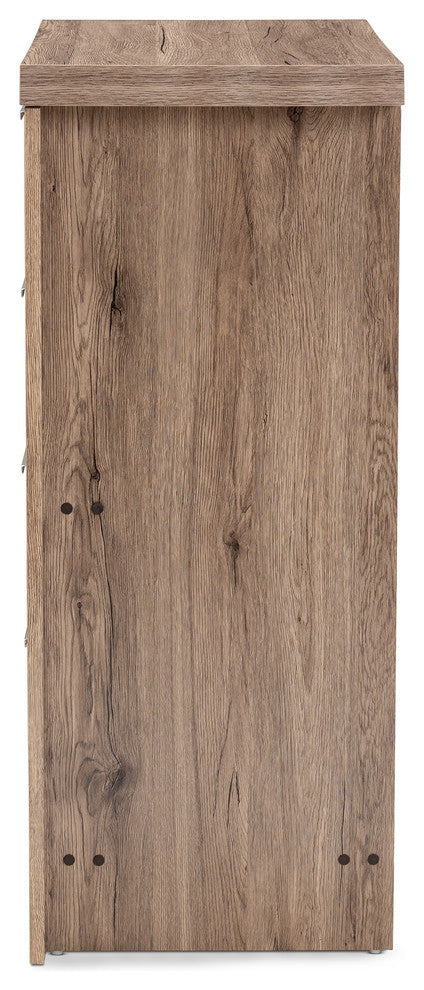 Laverne Modern and Contemporary Oak Brown Finished 4-Drawer Chest