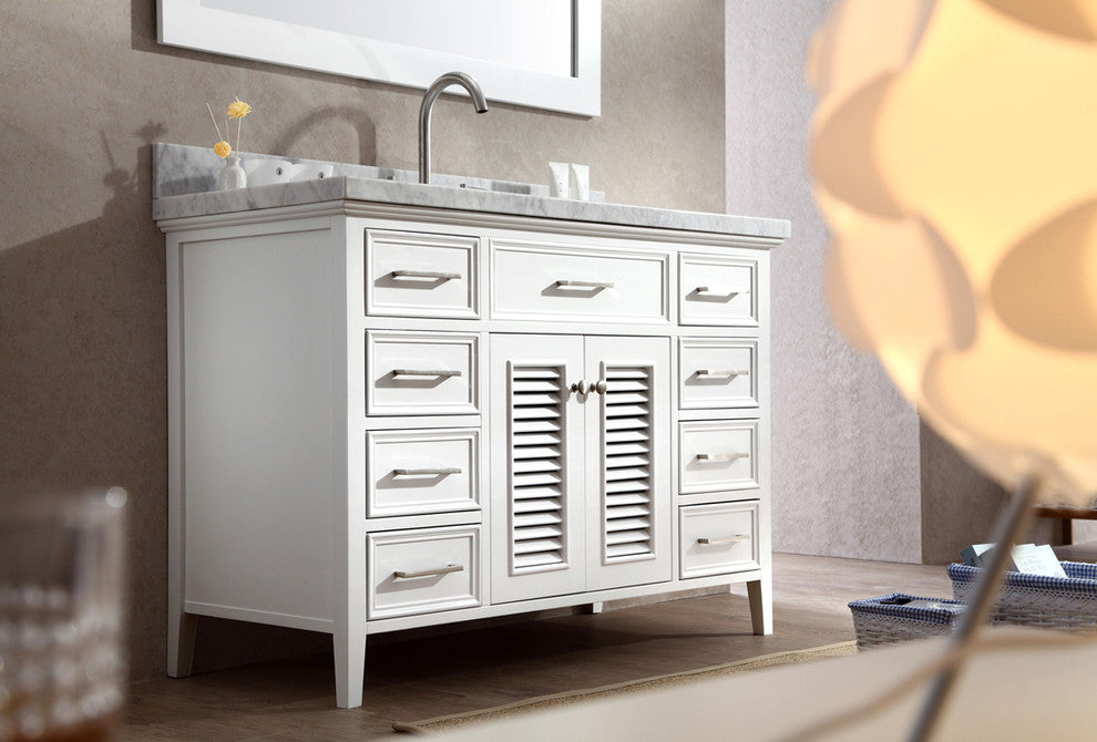 Kensington 49" Single Sink Vanity Set, White